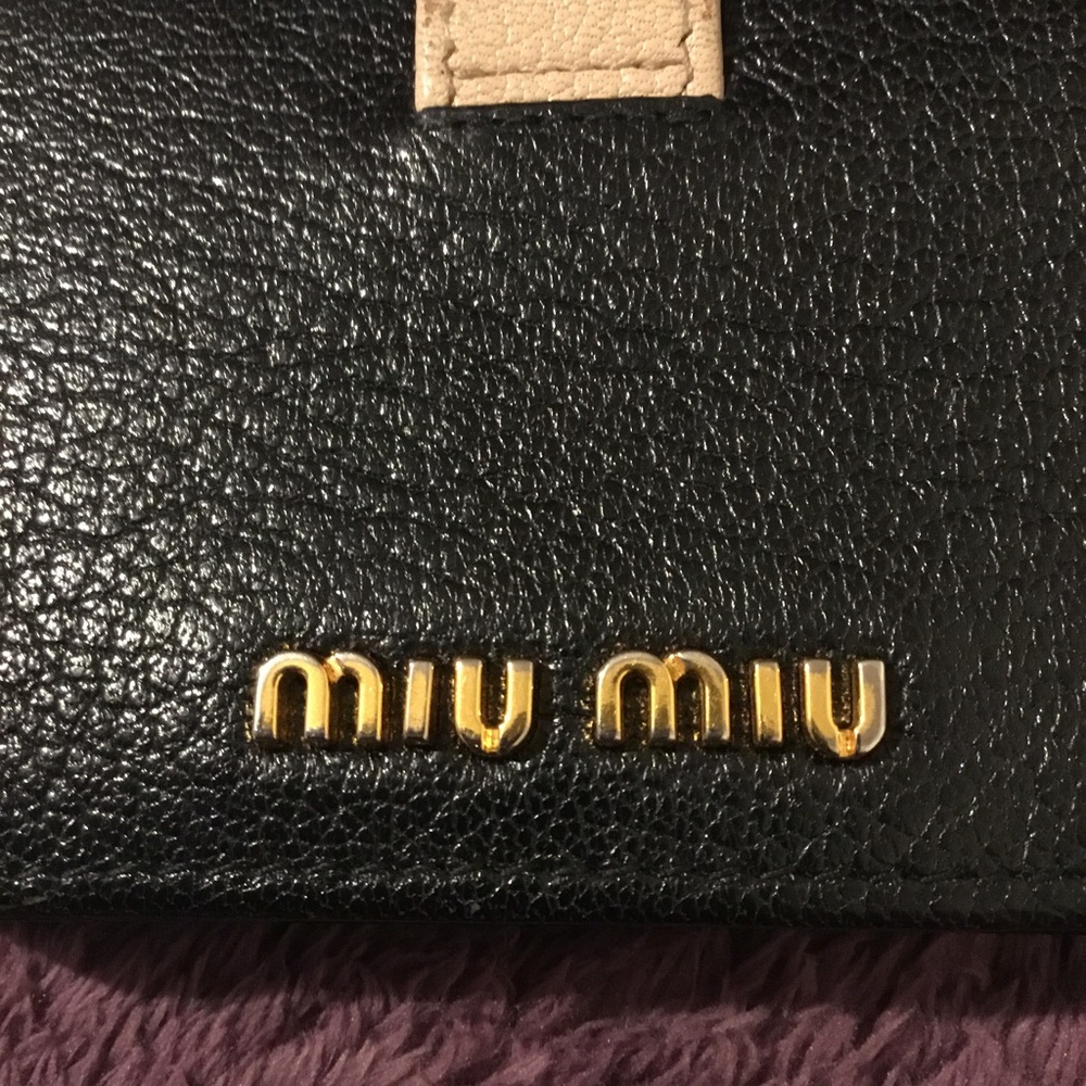 Vintage Authentic Miu Miu Black Accordion Card Ho… - image 2